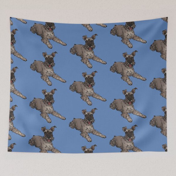 Item preview, Schnauzer laying down Blue designed and sold by Petcetera.