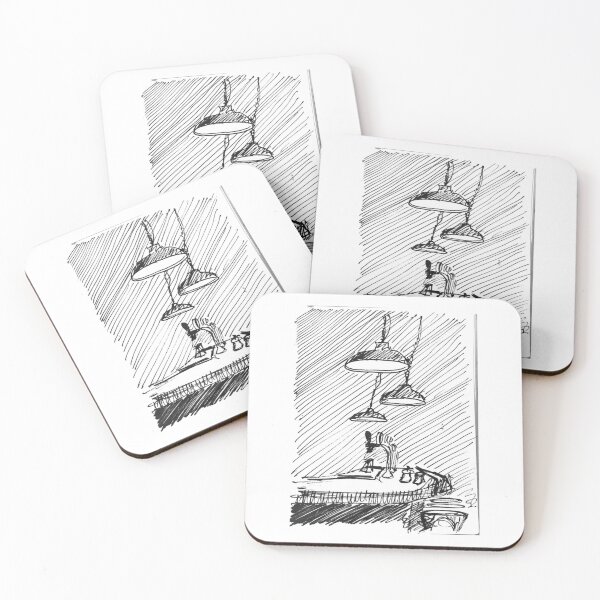 Item preview, Hand Sketch - Lights over an empty bar designed and sold by …and other places.
