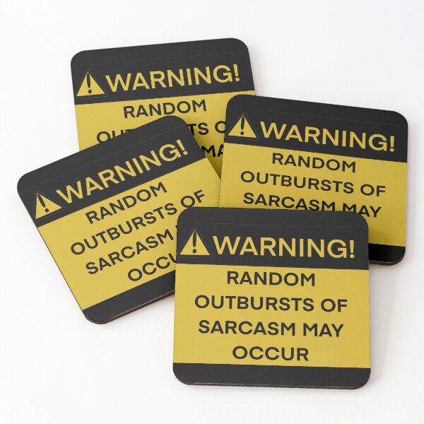 Item preview, Funny Sarcasm “Warning” Sign designed and sold by KitKattyDesigns.