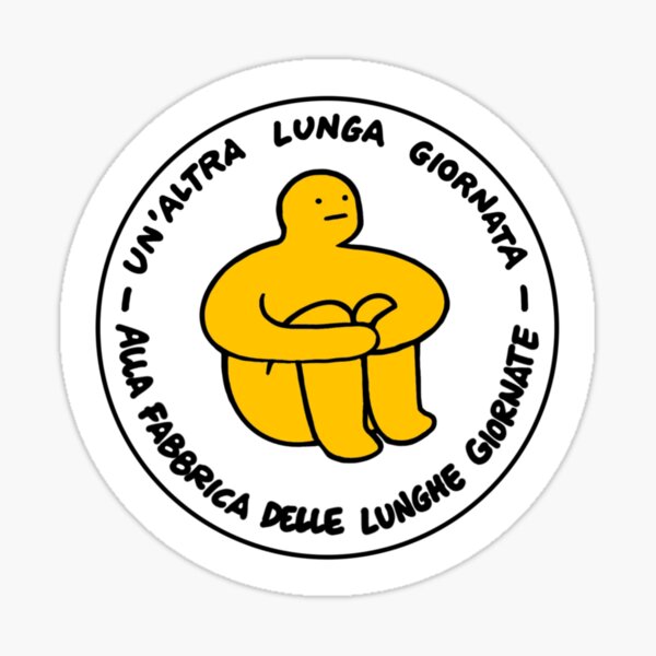 Item preview, long day sticker lunga giornata designed and sold by disegninidigiu.