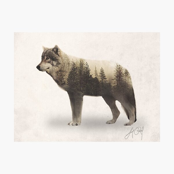 Item preview, Wolf (Double Exposure Animal Portraits) designed and sold by Luna Roveda.