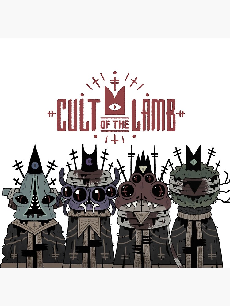 Cult of the Lamb - The Bishops of the Old Faith (faded) Sticker for Sale  by LinkupGaming