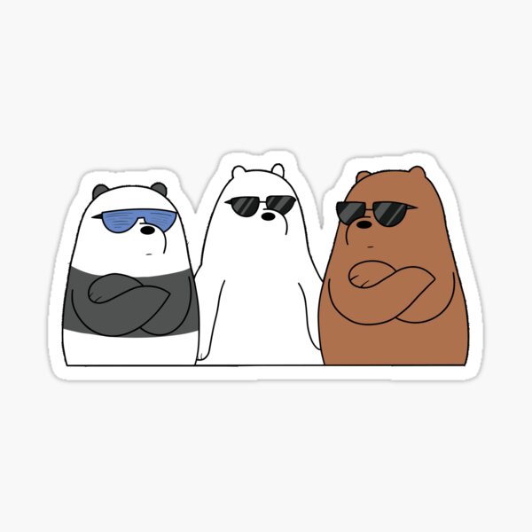 we bare bears Sticker for Sale by SAEED ALYAQUB