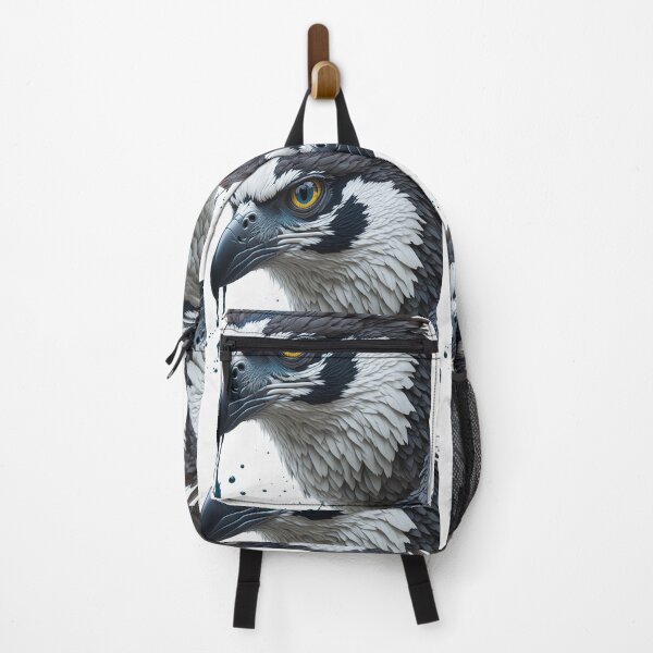 Item preview, Osprey Bird Head Portrait Splash Art Painting Design Print designed and sold by randomtdesigns.