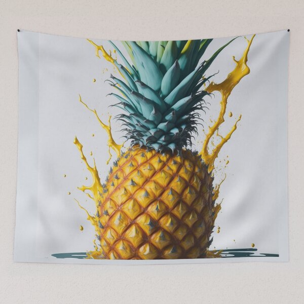 Item preview, Pineapple Splash Art Painting Design Print designed and sold by randomtdesigns.