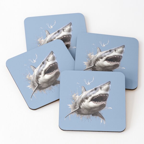 Item preview, 3d Great White Shark Drawn designed and sold by Juliascutecornr.