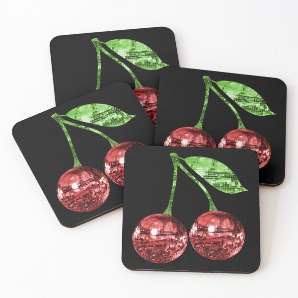 Item preview, Pair of Disco Ball Red Cherries designed and sold by Deborah Camp.