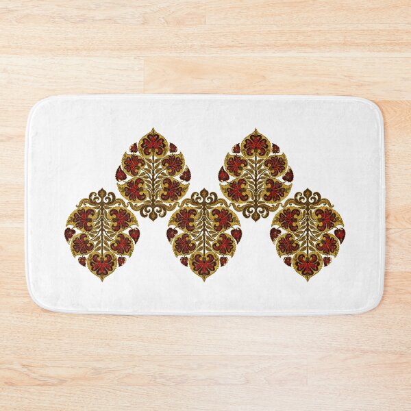 Item preview, Traditional Embroidery Pattern Of Beautiful Colorful Golden Leaf designed and sold by Kai Multiverse.