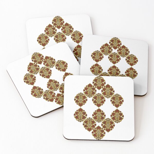Item preview, Traditional Embroidery Pattern Of Beautiful Colorful Golden Leaf designed and sold by Kai Multiverse.