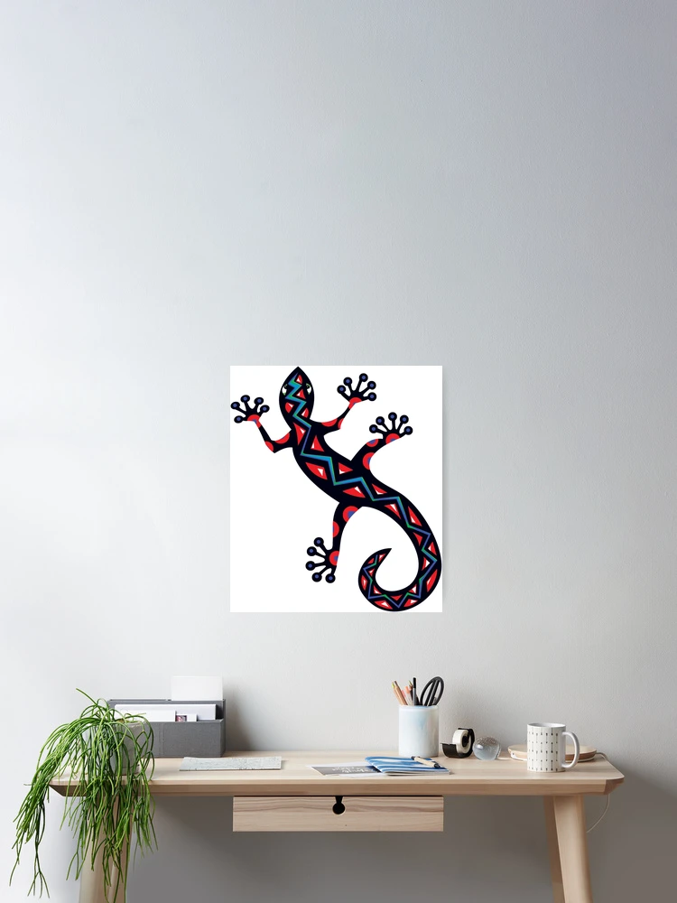 Thumbnail 2 of 3, Poster, Lizard Ethnic Pattern designed and sold by RitaFancy.