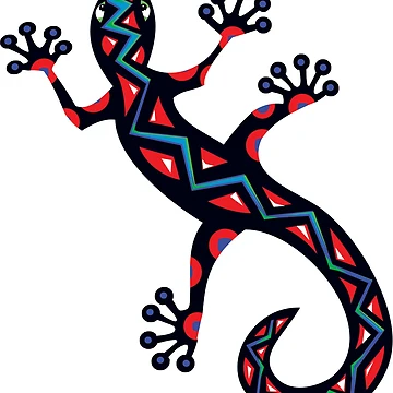 Artwork thumbnail, Lizard Ethnic Pattern by RitaFancy