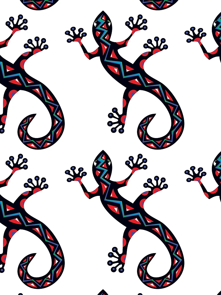 Thumbnail 3 of 3, Scarf, Lizard Ethnic Pattern designed and sold by RitaFancy.