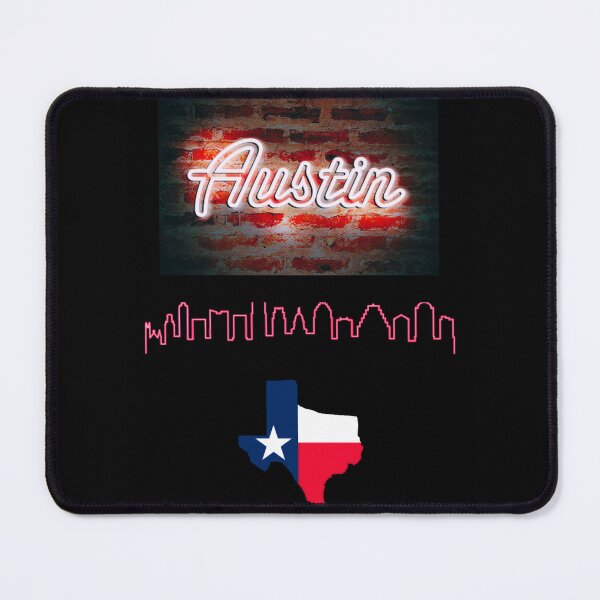 Item preview, Austin Skyline + Texas Flag designed and sold by Planet Agora.