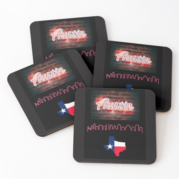 Item preview, Austin Skyline + Texas Flag designed and sold by Planet Agora.