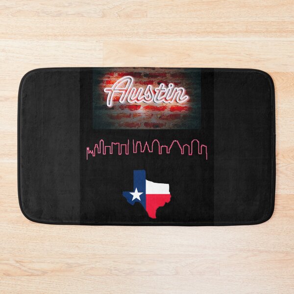 Item preview, Austin Skyline + Texas Flag designed and sold by Planet Agora.