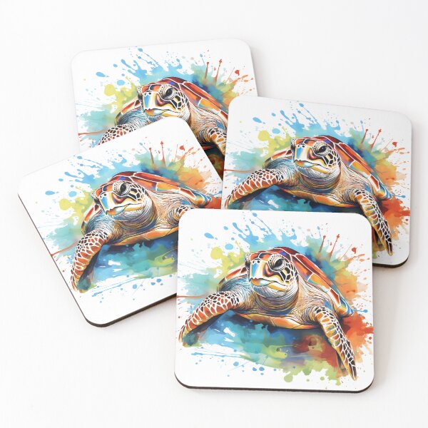 Item preview, Sea-Turtle Watercolour Splash designed and sold by SUKCreative.