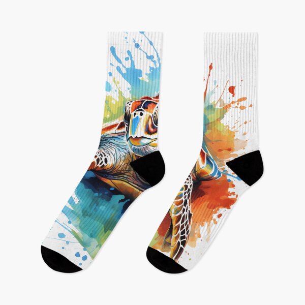 Item preview, Sea-Turtle Watercolour Splash designed and sold by SUKCreative.