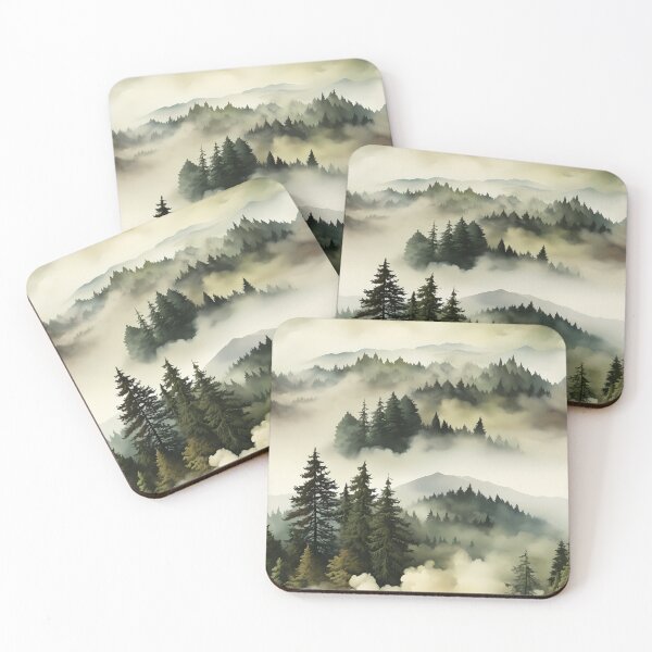 Item preview, Misty Mountain Majesty: Serene Nature Pattern designed and sold by SnowStudio2022.