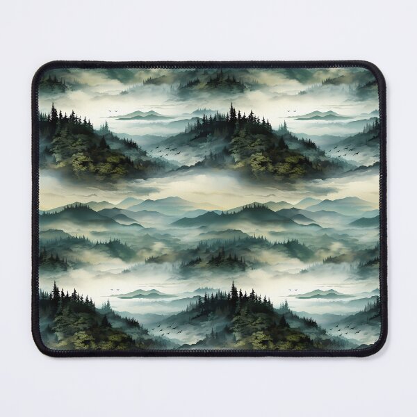Item preview, Misty Mountain Majesty: Serene Nature Pattern designed and sold by SnowStudio2022.