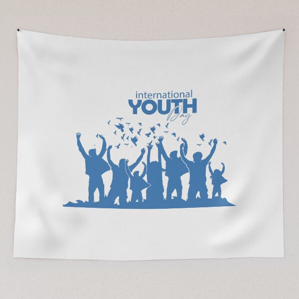 Item preview, Happy international youth day designed and sold by quanlh.