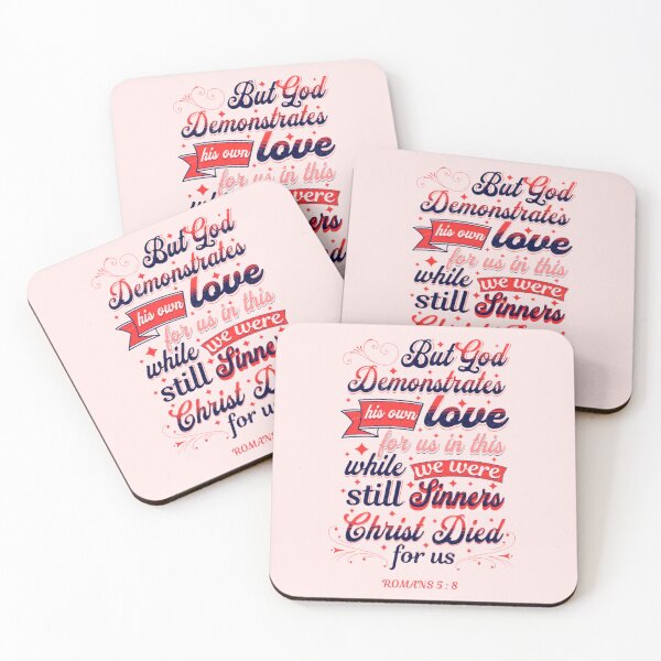Item preview, God Demonstrates His Love,Bible Verse, Romans 5:8  designed and sold by stylishdzign.