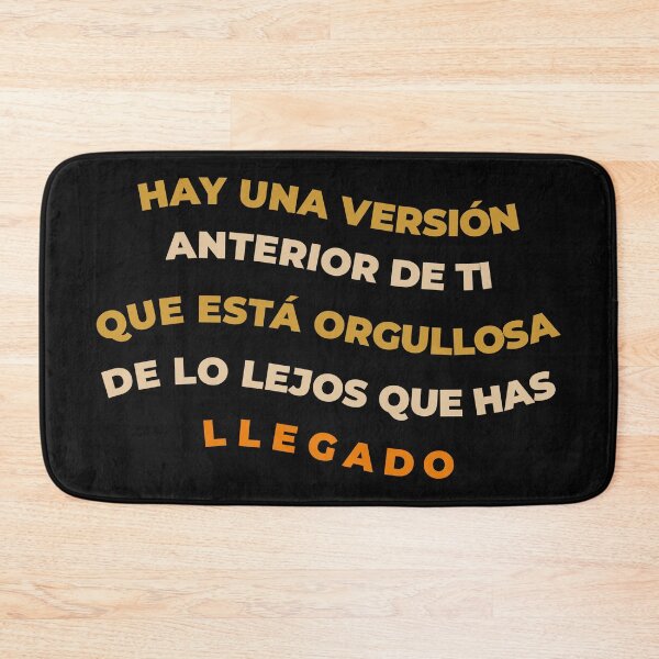Item preview, There's a version of you that's proud of how far you've come. Dark version for motivational Spanish words for students of Spanish or lovers of Hispanic culture.  designed and sold by SpanishStore.