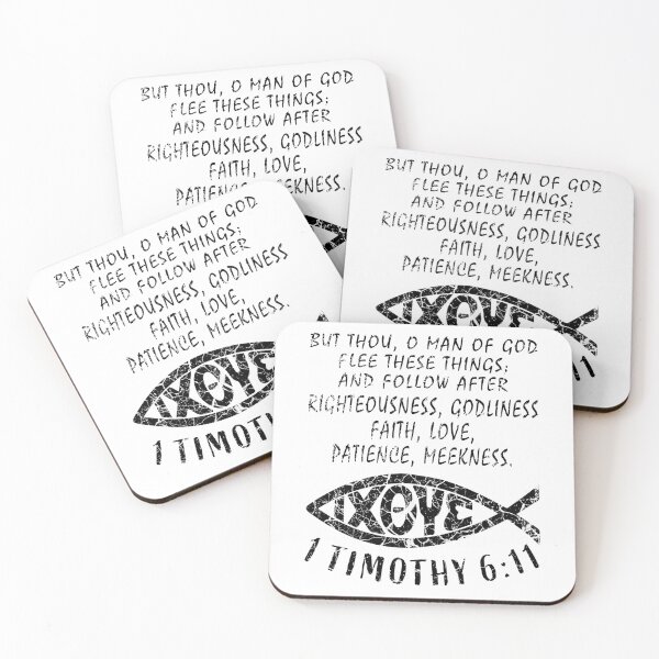 Item preview, 1 Timothy 6 11 Christian Gift psalm designed and sold by Gerard Fay.