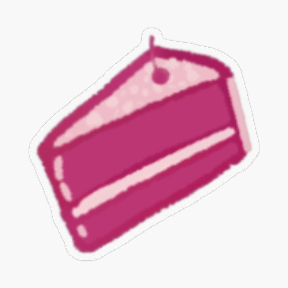 Doodle a piece cake with cream and cherry Vector Image