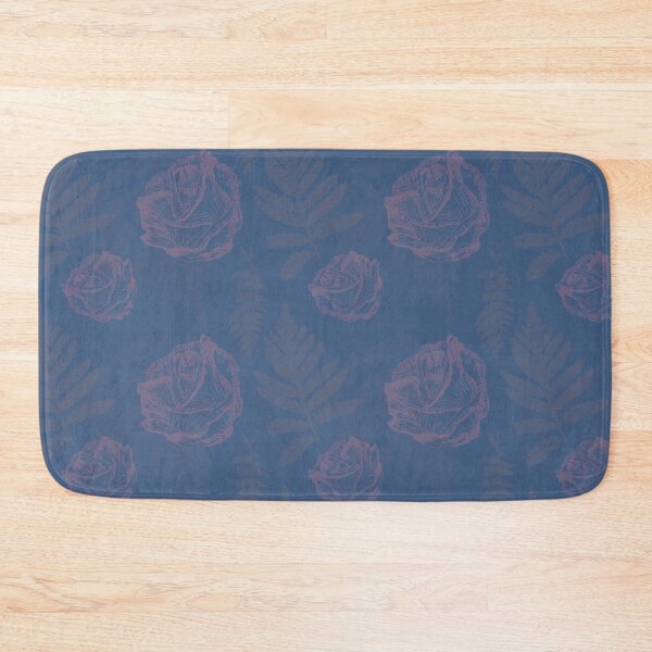 Item preview, vintage rose on dark blue backgroumd designed and sold by Flora Rose Design.