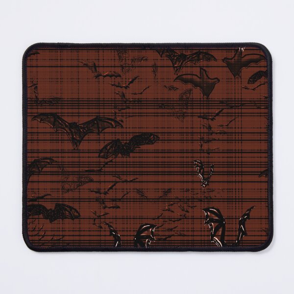 Item preview, Pattern - Halloween Tartan - Orange and Bats designed and sold by Eejee-SK.