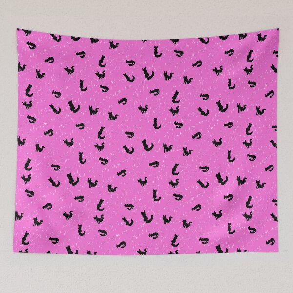 Item preview, Raining Cats hot pink designed and sold by Roxy-The-Fox.