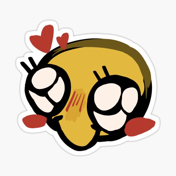 Thinking about cursed emoji hand Sticker for Sale by JanineUrban