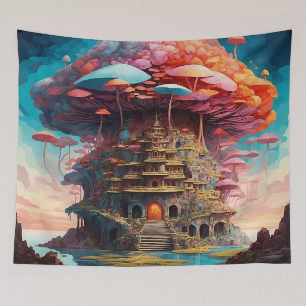 Item preview, Enchanting Mushroom Castle: A Whimsical Fungal Fantasy 9 designed and sold by TheTechnoCanvas.