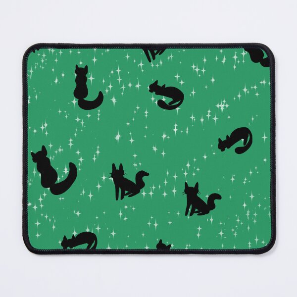 Item preview, Raining Cats Forest Green designed and sold by Roxy-The-Fox.