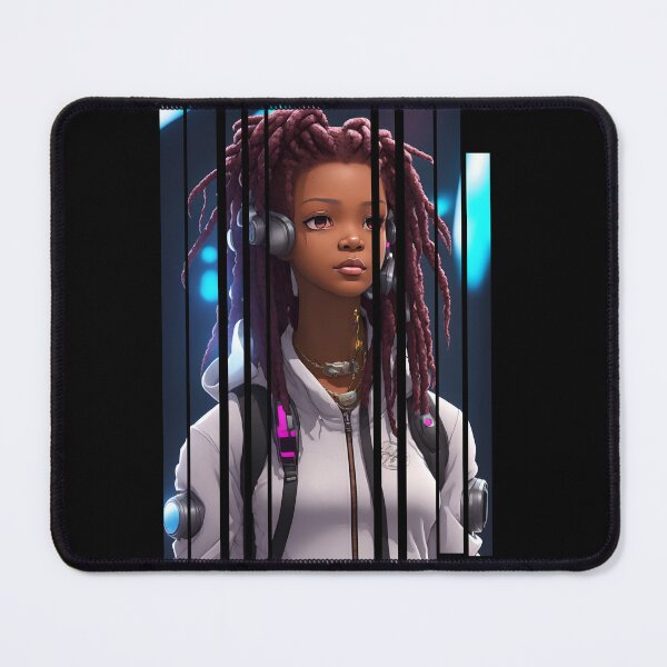 Item preview, Dynamic African-American Cyberpunk Teen Girl: Neon-Lit Style designed and sold by Keith & Sandra Barkevich.