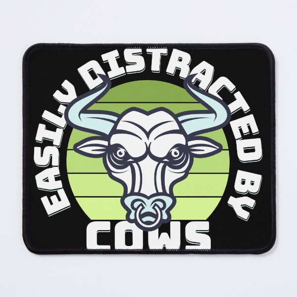 Item preview, Easily Distracted by Cows Vintage Retro designed and sold by LOT7Clothing.