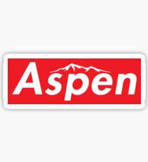 Skiing Aspen Colorado Ski Red And White Skateboard Snowboard Laptop Sticker