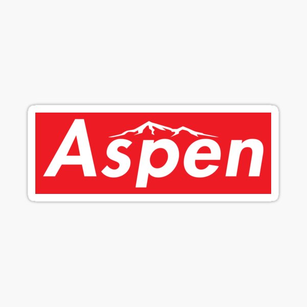 Skiing Aspen Colorado Ski Red And White Skateboard Snowboard Laptop Sticker