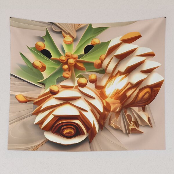 Item preview, Pine Cones with Holly designed and sold by Dana Roper.