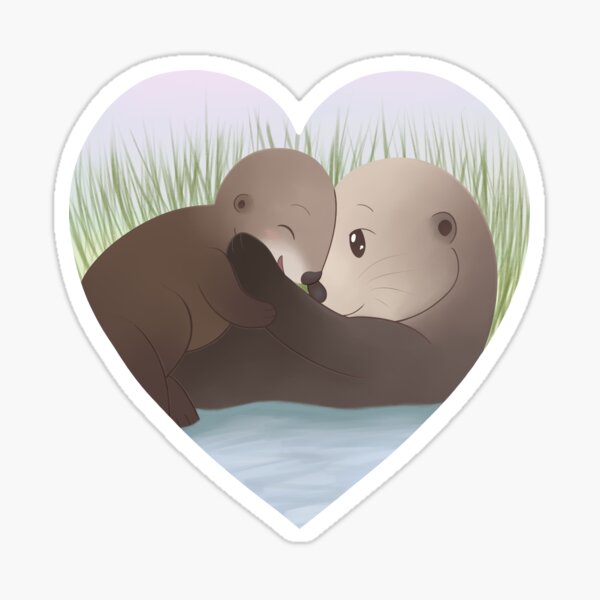 Otter Family Sticker