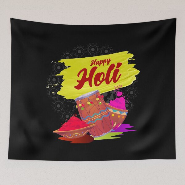 Item preview, Happy holi with colorful powders and drum designed and sold by TirrellColister.