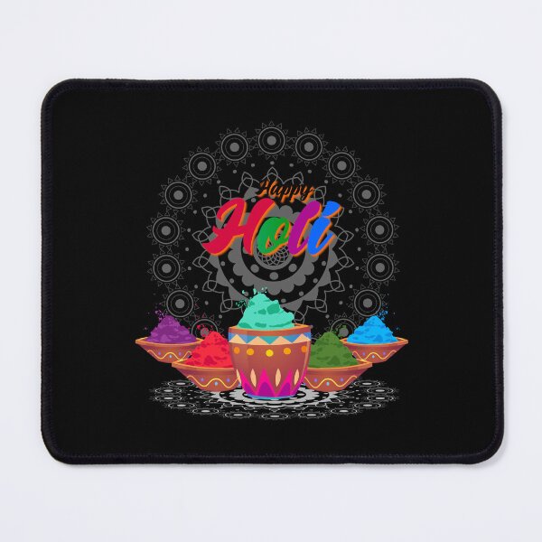 Item preview, Happy Holi with powders and rangoli decoration designed and sold by TirrellColister.