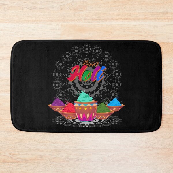 Item preview, Happy Holi with powders and rangoli decoration designed and sold by TirrellColister.