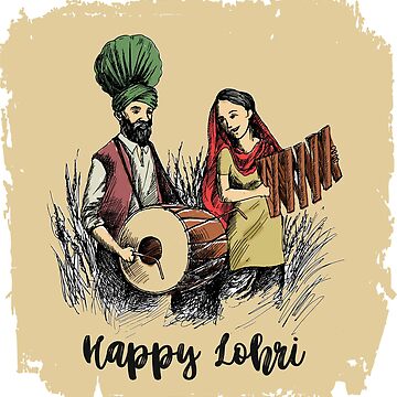 Happy Lohri Celebration Icons Stock Illustration - Illustration of happy,  festival: 145524104