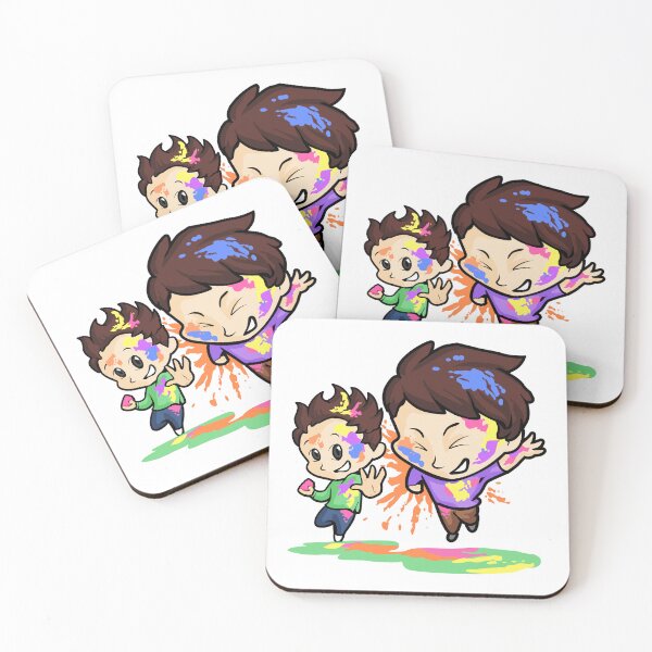 Item preview, Children playing colorful powders at Holi festival designed and sold by TirrellColister.