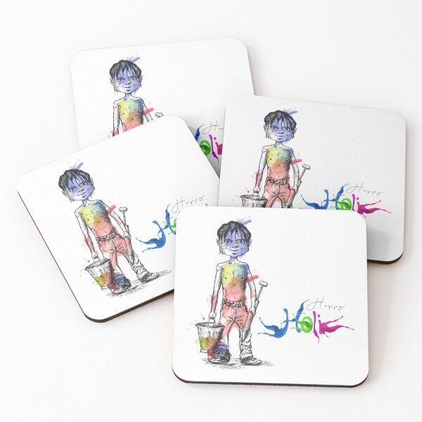 Item preview, Boy holding pichkari gun playing Holi designed and sold by TirrellColister.