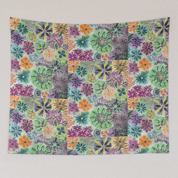 Item preview, Abstract flowers  designed and sold by Dimakesthings.