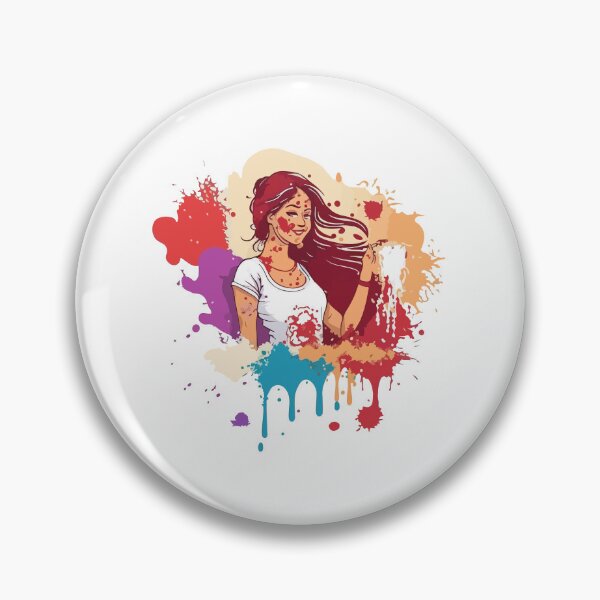 Item preview, Colorful beautiful girl in Holi festival designed and sold by TirrellColister.