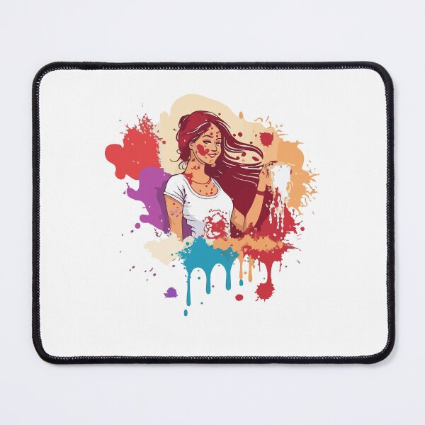 Item preview, Colorful beautiful girl in Holi festival designed and sold by TirrellColister.