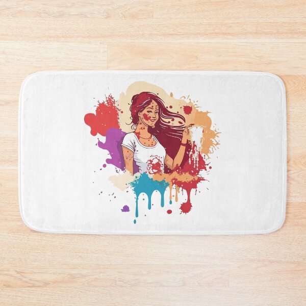 Item preview, Colorful beautiful girl in Holi festival designed and sold by TirrellColister.